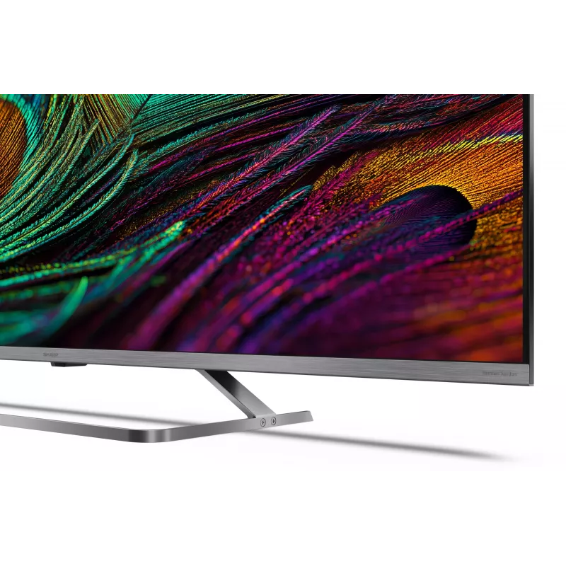Sharp 4K QLED MiniLED TV 50JP7265E 50 colių Smart TV Google TV UHD Sidabrinis