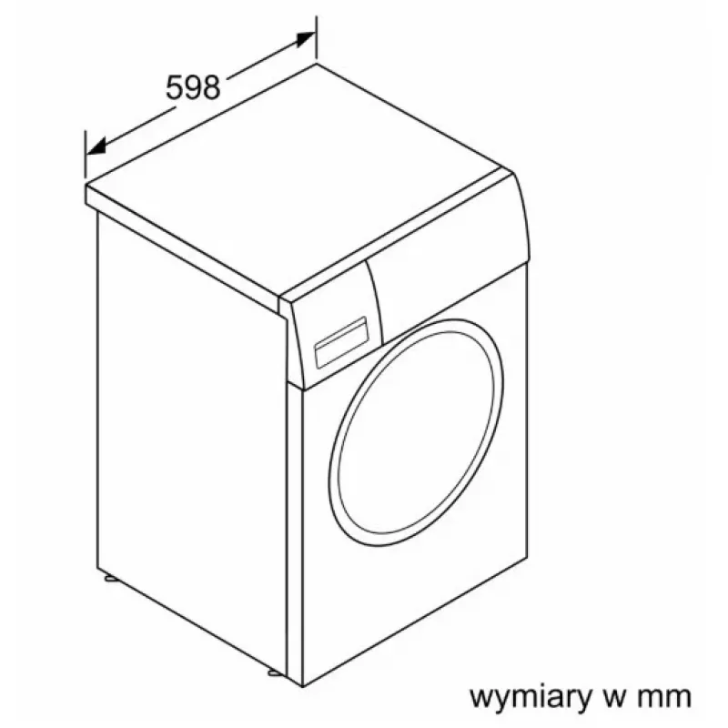 Skalbimo mašina Bosch WGE02201PL – 8 kg, 1200 aps./min., 55 l būgnas, LED ekranas, inverteris
