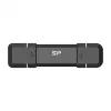 Silicon Power DS72 250 GB nešiojamasis SSD, USB 3.2 Gen 2, USB-A/USB-C, juodas