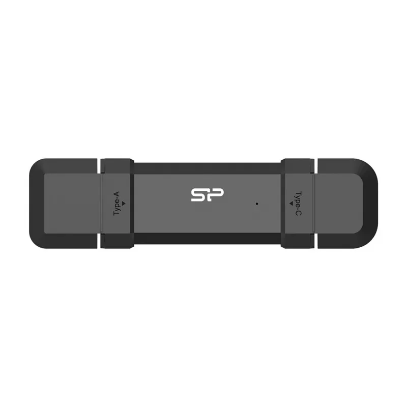 Silicon Power DS72 250 GB nešiojamasis SSD, USB 3.2 Gen 2, USB-A/USB-C, juodas
