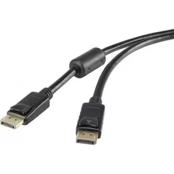 Renkforce DisplayPort jungiamasis kabelis [1x DisplayPort kištukas - 1x DisplayPort kištukas] 7,5 m juodas (RF-3433994)