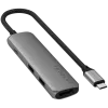 Satechi ST-P4SM USB-C 4-in-1 adapteris pilkas