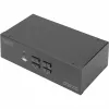 KVM jungiklis Digitus DS-12883 4 prievadai dviejų ekranų 4K HDMI USB