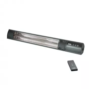 TunaBone TB2580W-01 | Elektrinis infraraudonųjų spindulių terasinis šildytuvas, 2500 W, 3 galios lygiai, iki 25 m², juodas, IP55