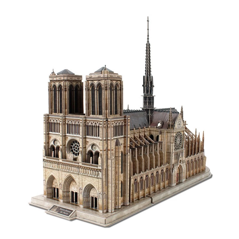 3D dėlionė CubicFun Notre Dame, 293 detalės, katedros maketas