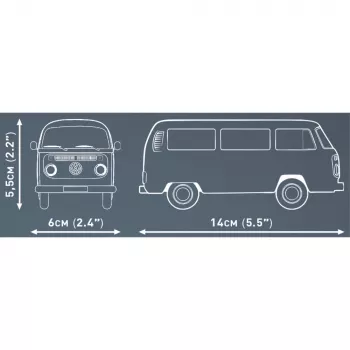 Konstruktorius Cobi Volkswagen T2b autobusiukas oranžinis, mastelis 1:35