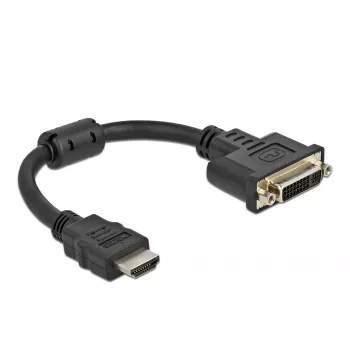 DeLOCK 65206 vaizdo kabelio adapteris HDMI į DVI-D, 0,2 m, juodas