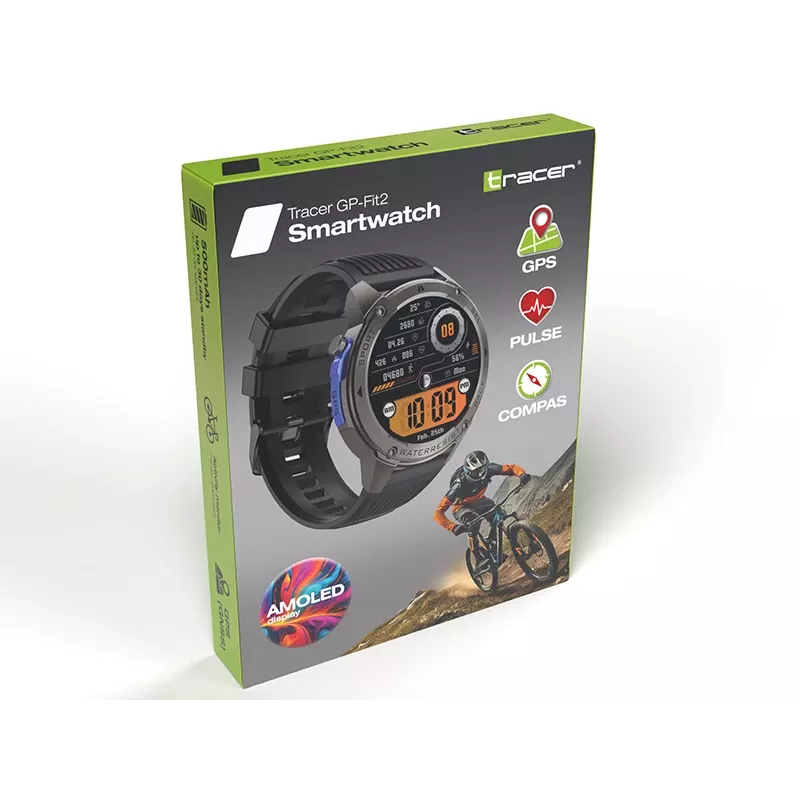 Tracer 47639 GP-Fit2 išmanusis laikrodis juodas