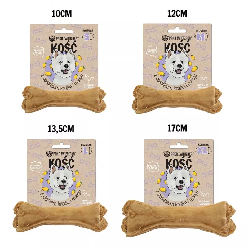 PAKA ZWIERZAKA Kaulas su triušiu ir mangais XL 17 cm – šunų skanėstas – 115 g