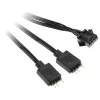Adapteris Kolink 4‑kontaktis ventiliatoriaus į 3‑kontaktį 5V ARGB, 0,4 m