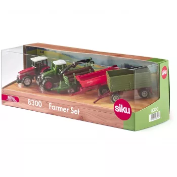 Siku Farmer 8300 žemės ūkio transporto priemonių rinkinys – liejiniai ūkio technikos modeliai