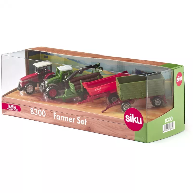 Siku Farmer 8300 žemės ūkio transporto priemonių rinkinys – liejiniai ūkio technikos modeliai