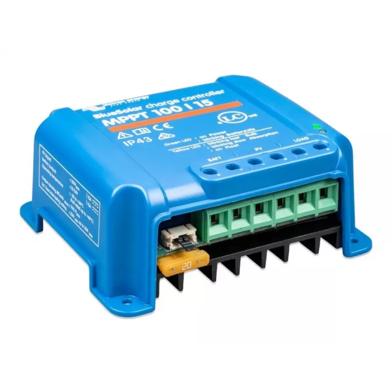 MPPT saulės įkrovos valdiklis Victron Energy BlueSolar 100/15 — 15A, 100V maks. PV