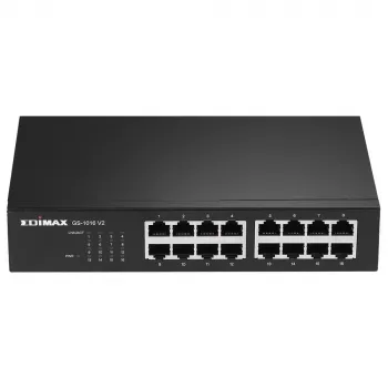 Edimax GS-1016 V2 valdomas Gigabit Ethernet tinklo jungiklis (10/100/1000) Juodas