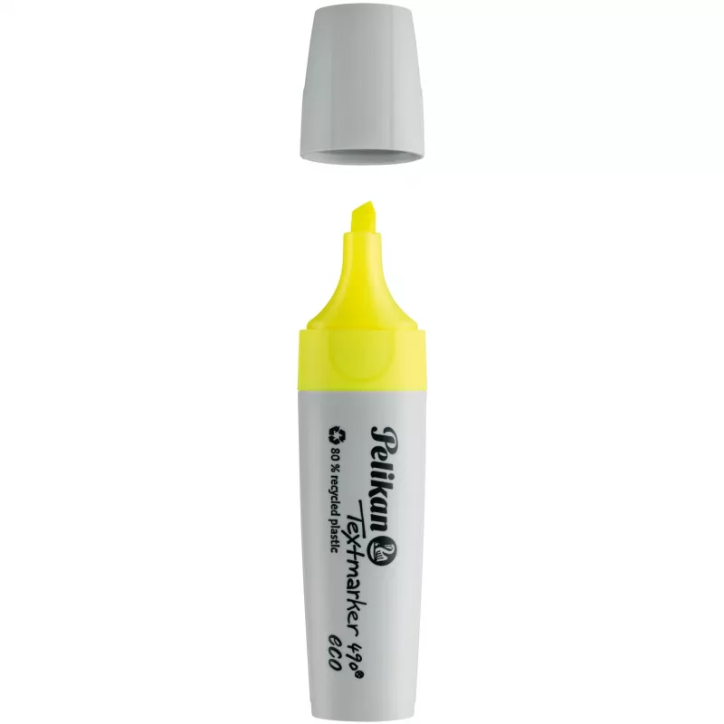 Žymeklis Pelikan Textmarker 490 eco marker kaltinis antgalis Geltona