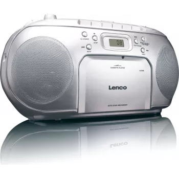 Lenco SCD-420 „Boombox“ CD grotuvas su radijo imtuvu, sidabrinės spalvos