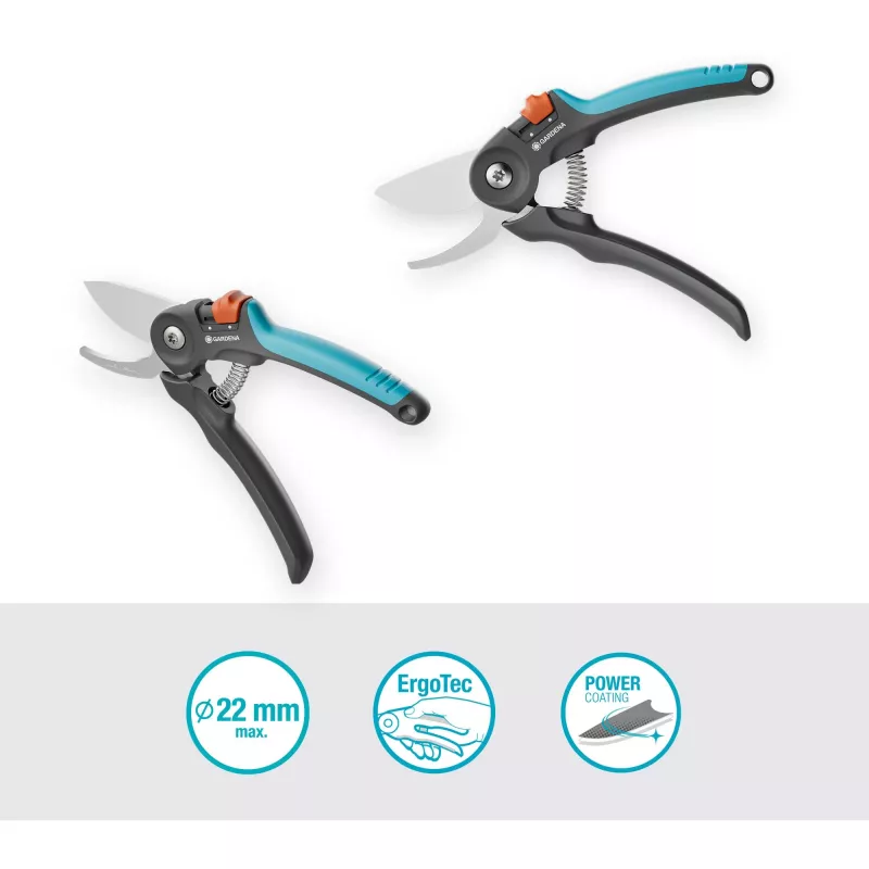 Genėjimo žirklės GARDENA PremiumCut 12241-20 apėjimo, pilkai/turquoise