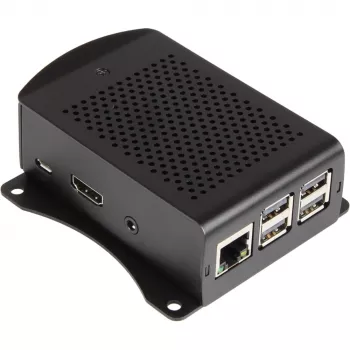 Joy-it Raspberry Pi® korpusas juodas rb-alucase+06, skirtas Raspberry Pi® 3 B, Raspberry Pi® 2 B, Raspberry Pi® 3 B+, Raspberry Pi® B+