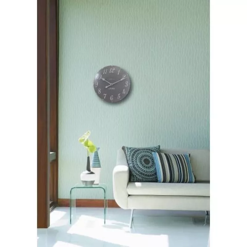NeXtime klok 3084gs London Arabic, Ø34,5 cm, sieninis, pilka/balta