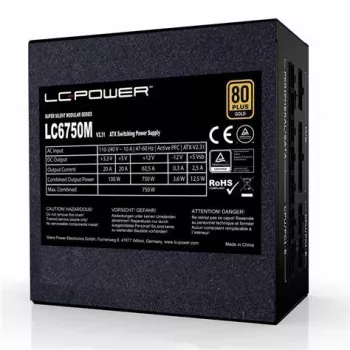 LC-Power Super Silent LC6750M V3.0 750W 80Plus Gold 135mm ventiliatoriumi - PC / serverio maitinimo blokas ATX