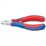 Knipex 77 02 130 Šoniniai pjaustytuvai elektronikai ir preciziniam darbui su nuožulna, 130 mm