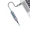 GRAUGEAR USB Hub G-HUB31L-A — USB 3.2 Gen 1 Type-A jungtis, 3x USB 3.2 Gen 1 Type-A prievadai + RJ-45, 5000 Mbit/s