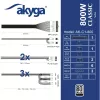 Akyga Classic AK-C1-800 ATX maitinimo blokas 800 W, 80 PLUS, aktyvus PFC, 120 mm ventiliatorius
