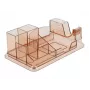 Stalo organizatorius DeLOCK 18341 skaidrus rudas plastikas 145x250x85 mm