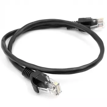 Laidas Cat5E UTP, 0,5 m, juodas