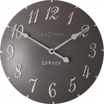 NeXtime klok 3084gs London Arabic, Ø34,5 cm, sieninis, pilka/balta