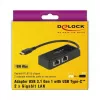 DeLOCK 63927 USB-C į 2x Gigabit LAN adapteris, juodas