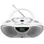 CD grotuvas BLAUPUNKT BB14WH – CD, MP3, USB, FM radijas, LCD, 2×1 W garsiakalbiai, sidabrinis/baltas
