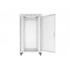 Ant grindų statomas 19 colių 27U tinklo spintos stovas 800x1000 pilkas perforuotomis durelėmis su LCD ekranu LANBERG (plokščia pakuotė)
