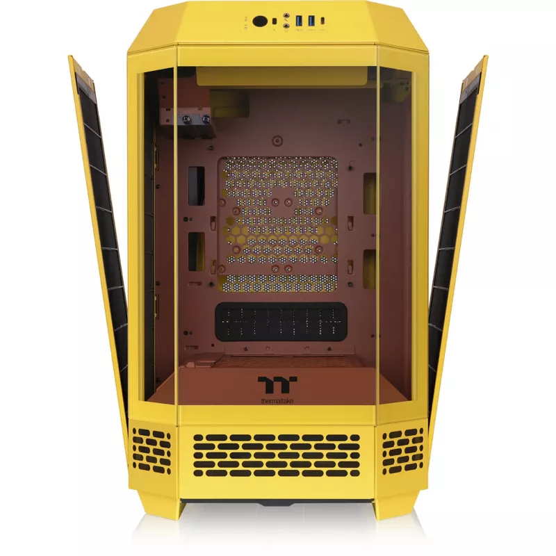 Mini bokštas THERMALTAKE The Tower 250 Butter Caramel – microATX/Mini-ITX, ATX palaikymas, kompaktiškas korpusas