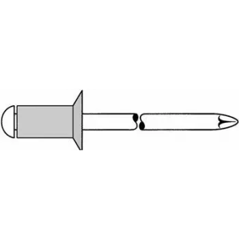 Aklosios kniedės GESIPA 5×18 mm įgilinta galvutė KS, skirta 12,0–14,0 mm, pakuotė 500 vnt.