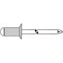 Aklosios kniedės GESIPA 5×18 mm įgilinta galvutė KS, skirta 12,0–14,0 mm, pakuotė 500 vnt.