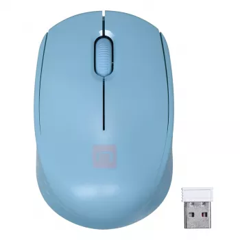 Belaidė ambidekstrinė pelė NATEC STORK – Bluetooth + USB Type-A, 1600 DPI, 3 mygtukai, šviesiai mėlyna