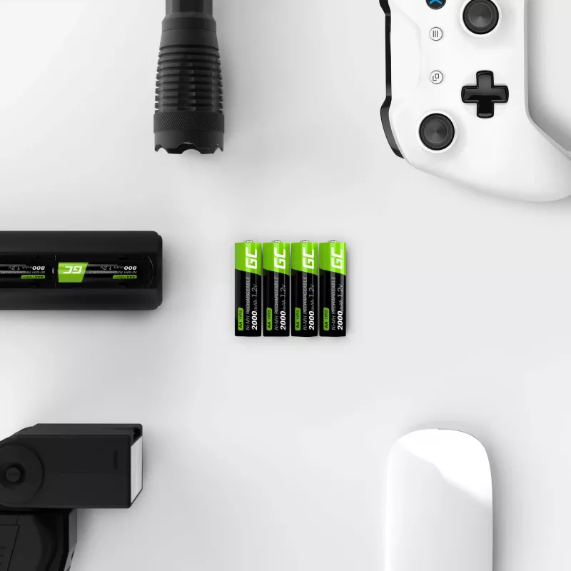 Įkraunama baterija Green Cell GR02 — NiMH AA 1,2V 2000 mAh, 2 vnt.