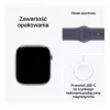 Apple Watch Series 11 GPS 46mm sidabrinis aliuminio korpusas su Purple Fog sportine juostele – M/L