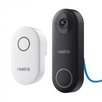 Reolink D340P - 5MP laidinis vaizdo durų skambutis su skambučio garsu, PoE, asmens aptikimu, dvipusiu garsu, veikia su NVR