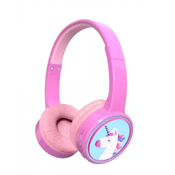 Ausinės Denver BTH-106P laidinės ir belaidės, lankeliu, skambučiams/muzikai, Bluetooth, rožinės