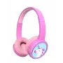 Ausinės Denver BTH-106P laidinės ir belaidės, lankeliu, skambučiams/muzikai, Bluetooth, rožinės