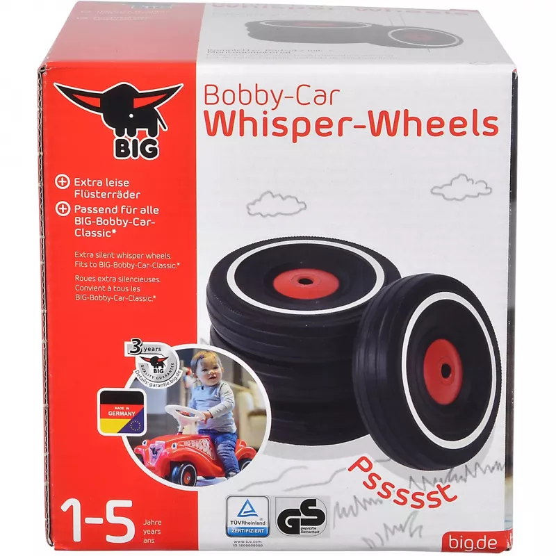 Vaikiškas automobilis Simba-Dickie BIG Bobby-Car Whisper Wheels, tylių ratų rinkinys