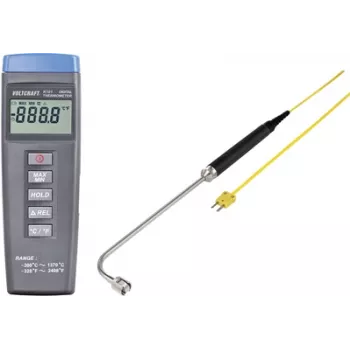 VOLTCRAFT K101 + TP 206 temperatūros matavimo prietaisas -200 iki +1370 °C, K tipo zondas