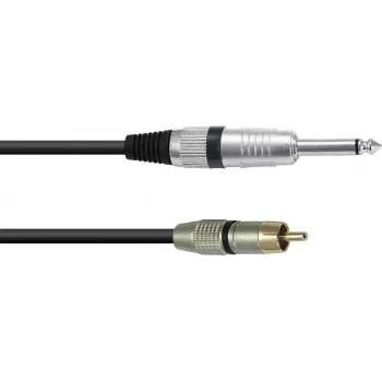 OMNITRONIC adapterio laidas RCA/jack 0,9 m juodas (30225118)