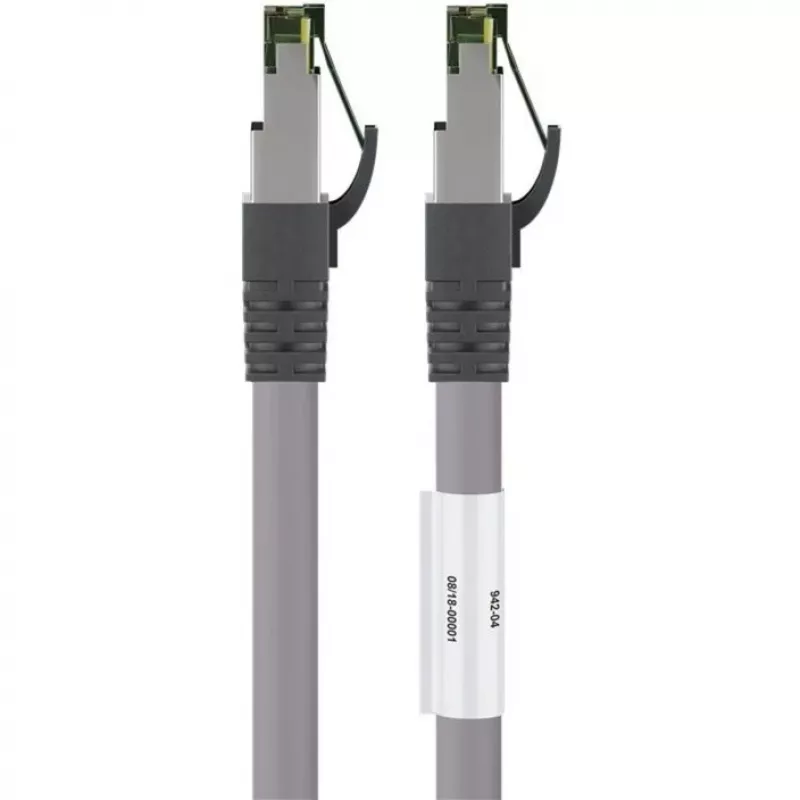 Goobay CAT 8.1 Patch Laidas, S/FTP (PiMF), Pilka, 0,5 m - LSZH Halogen-Free, Varis AWG 24 (55135)