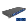 DeLOCK 67006 optinio pluošto sujungimo dėžė juoda metalinė 482x220x44 mm