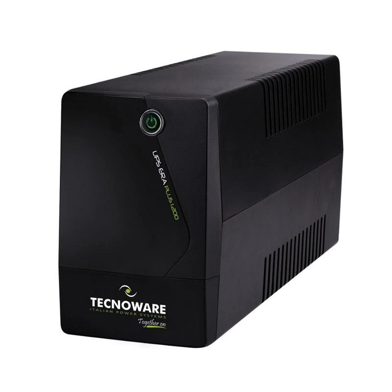 Nepertraukiamo maitinimo šaltinis TECNOWARE FGCERAPL1202SCH, 1,2 kVA / 840 W, 2 AC lizdai, Micro‑USB, sandarus švino rūgšties akumuliatorius, 4,5 kg