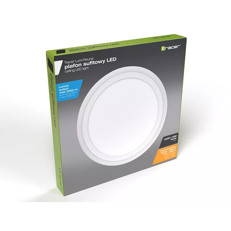 LED lubinis šviestuvas TRACER TRAOSW47320 apvalus 18W 3000K
