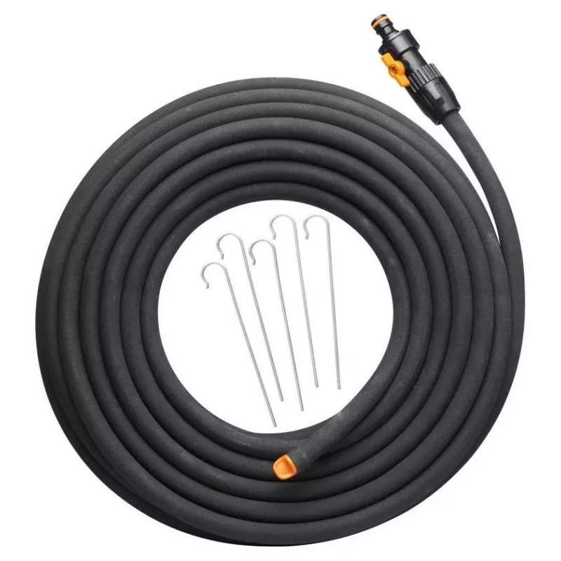 Sodo žarna Fiskars 1025935 – guminė, 15 m, antžeminė, UV atspari, juoda, 39 mm Ø